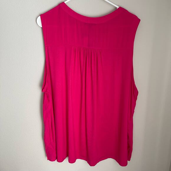 NWT Papermoon StitchFix Pink Magenta Ryan Button Tank Blouse (Size 3X) - Picture 6 of 8